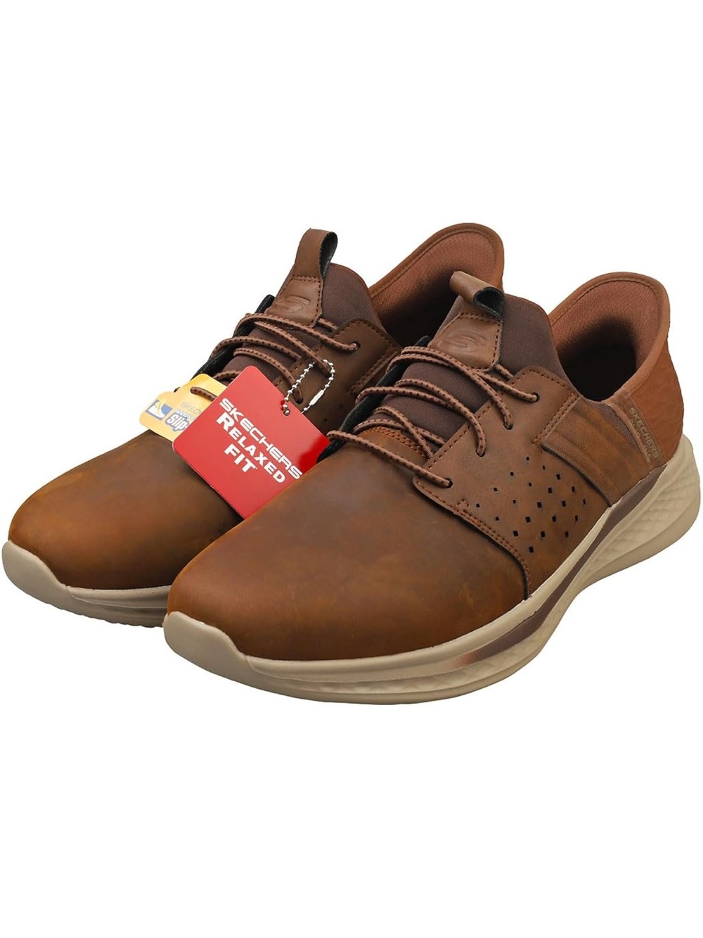 Skechers Men's Chestnut Brown Relaxed Fit Casual Sneakers size 8/5